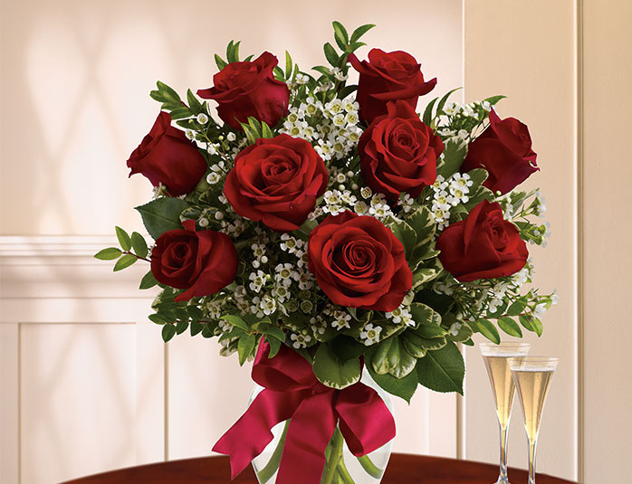 Thoughts of You Bouquet<br>with Red Roses