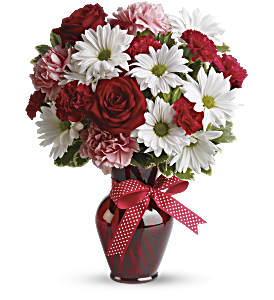 Hugs and Kisses Bouquet with Red Roses, picture