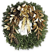 Glitter & Gold Wreath Flowers