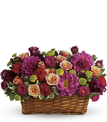 Burst of Beauty Basket Flowers
