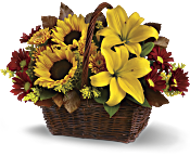 Golden Days Basket Flowers