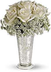 Teleflora's White Lace Centerpiece Flowers