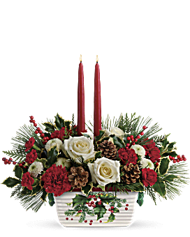 Teleflora's Halls of Holly Centerpiece