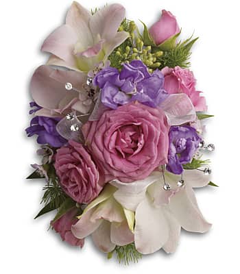 Purple Love Wristlet Flowers