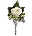 Blissful White Boutonniere Flowers