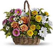 Sweet Tranquility Basket Flowers