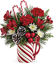 Teleflora's Send a Hug Sweet Stripes Bouquet Flowers