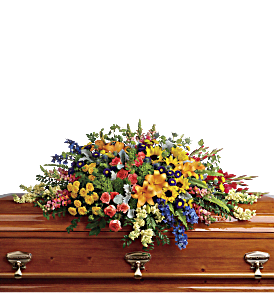 Colorful Reflections Casket Spray, picture