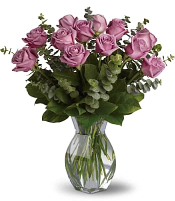 Lavender Wishes - Dozen Premium Lavender Roses Flowers