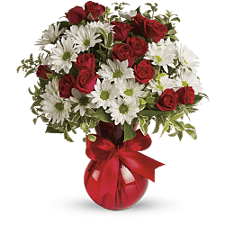 Bouquet rouge, blanc et vous