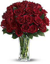 Love and Devotion - Long Stemmed Red Roses Flowers