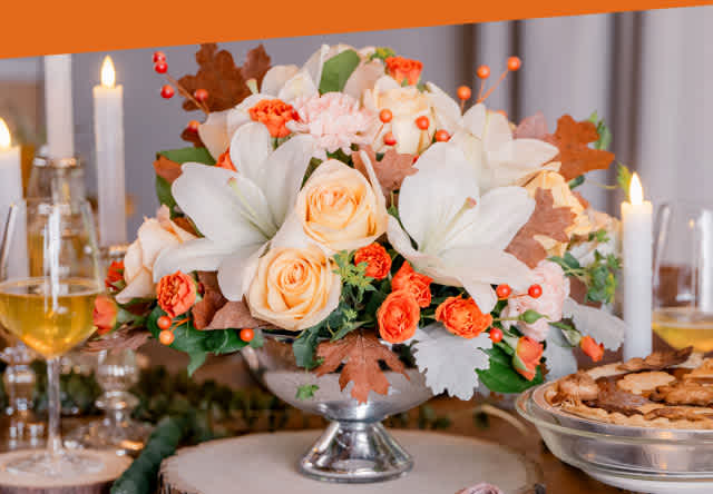 Teleflora's Harvest Shimmer Centerpiece