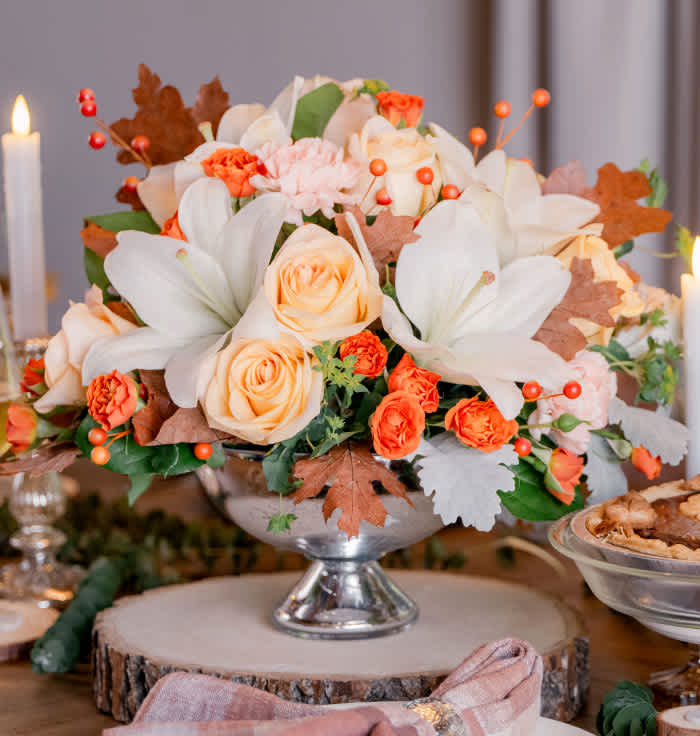 Teleflora's Harvest Shimmer Centerpiece