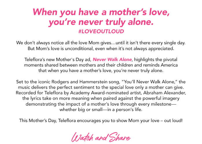 CWhen you have a mother’s love, you’re never truly alone.
