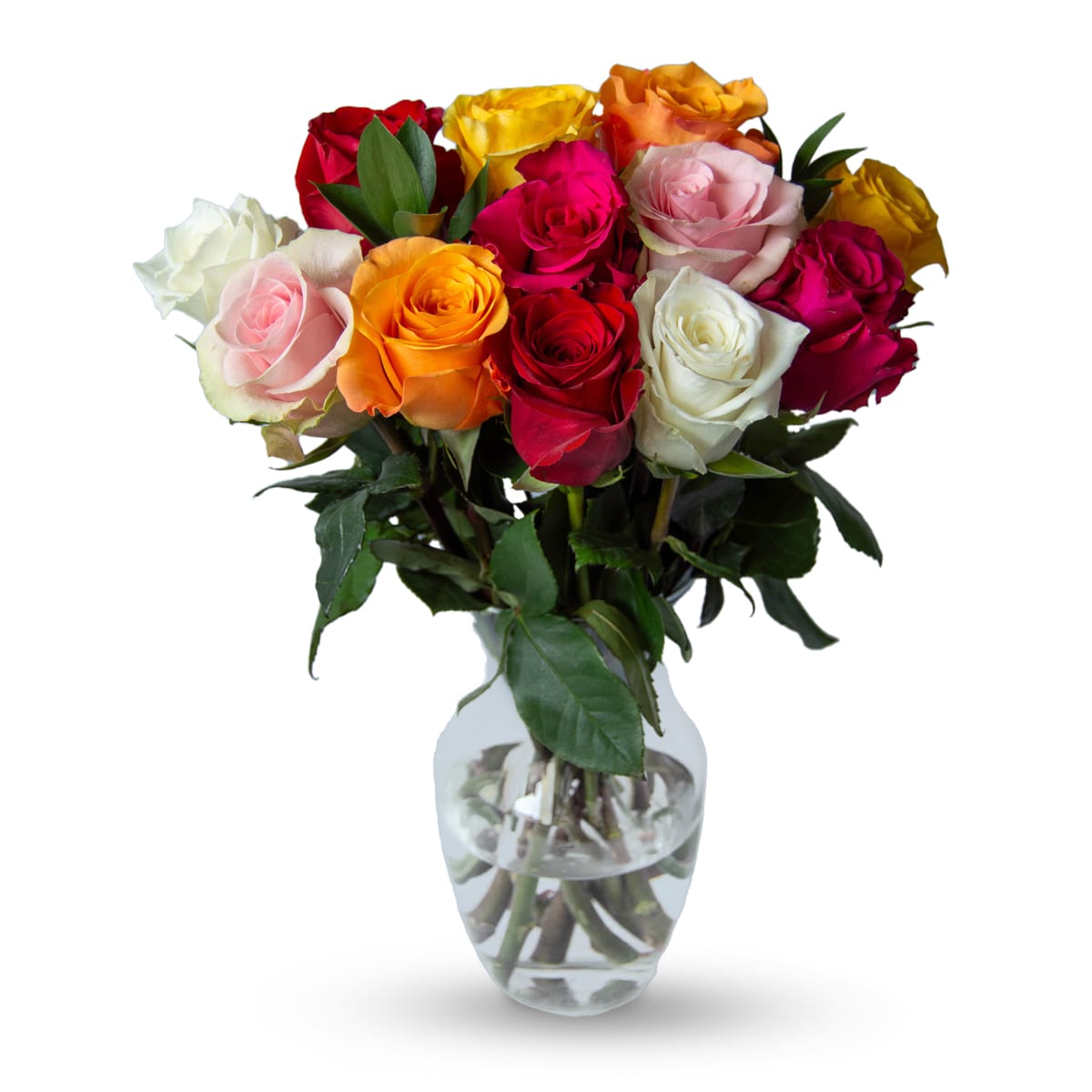 Mixed Roses with Vase