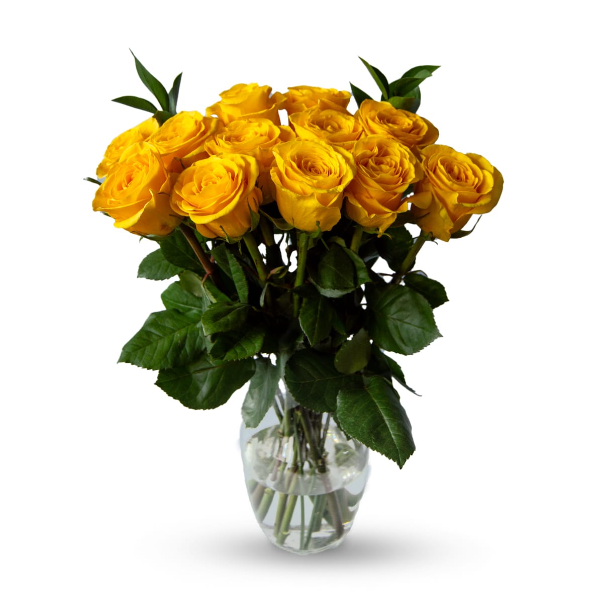 Farm Fresh Yellow Roses with Vase