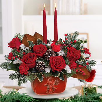 Teleflora's Christmas Classic Centerpiece