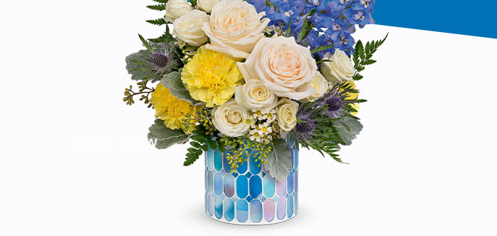 Teleflora's Dreaming of Blue Bouquet