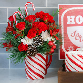 Teleflora's Send a Hug Sweet Stripes Bouquet