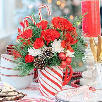Teleflora's Send a Hug Sweet Stripes Bouquet