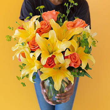 Fiery Lily and Rose