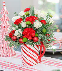 Teleflora's Send a Hug Candy Cane Greeting Bouquet