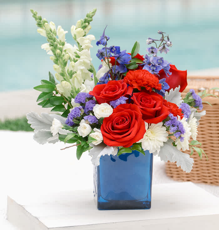 Teleflora's Red, White, & Blooms Bouquet