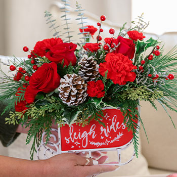 Teleflora's Vintage Sleigh Ride Bouquet