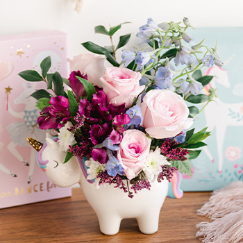 Teleflora's Enchanting Pastels Unicorn Bouquet