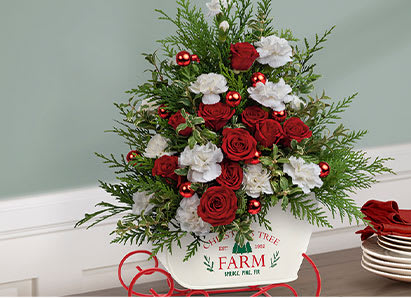 Teleflora's Joyful Holiday Tree Bouquet