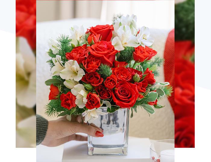 Teleflora's Christmas Blush Bouquet