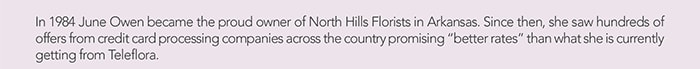 June Owen owner of North Hills Florist since 1984