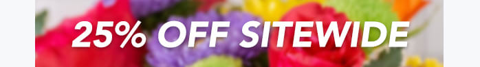 25% OFF SITEWIDE
