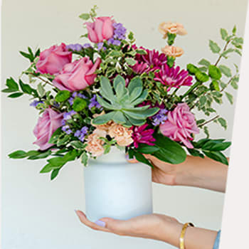 100% LOCAL-FLORIST ARRANGED AND DELIVERED