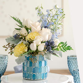 Teleflora's Dreaming of Blue Bouquet