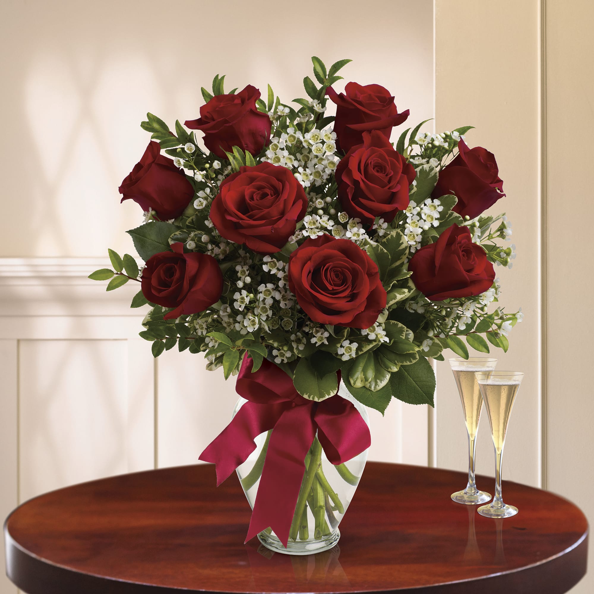 Thoughts of You Bouquet with Red Roses