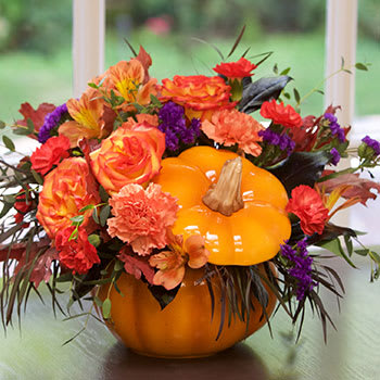 Teleflora's Hauntingly Pretty Pumpkin Bouquet