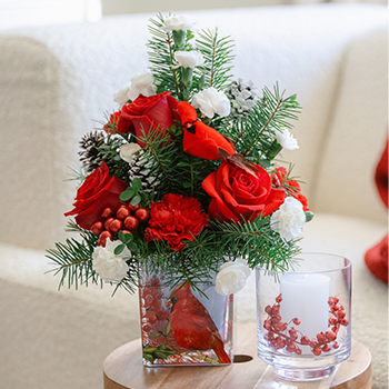 Teleflora's Cardinal In Flight Tree