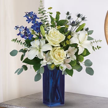 Teleflora's Calming Cobalt Bouquet