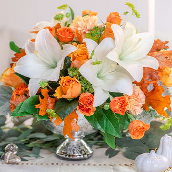 Teleflora's Harvest Shimmer Centerpiece