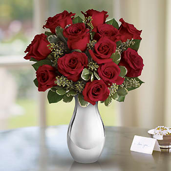 Teleflora's True Romance Bouquet with Red Roses