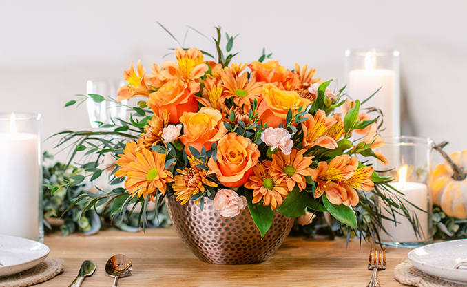 Teleflora's Copper Beauty Centerpiece