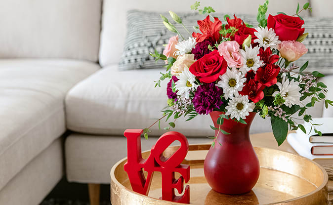 Telelfora's Kissed With Crimson Bouquet