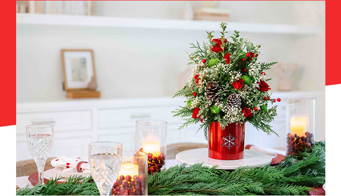 Teleflora's Festive Snowflake Tree
