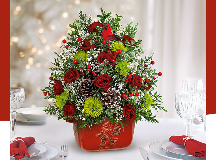 Teleflora's Cardinal Heirloom Tree