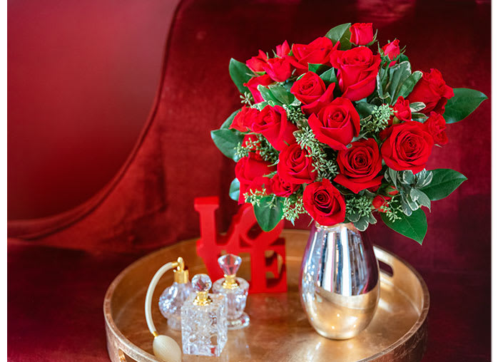 Teleflora's True Romance Bouquet with Red Roses