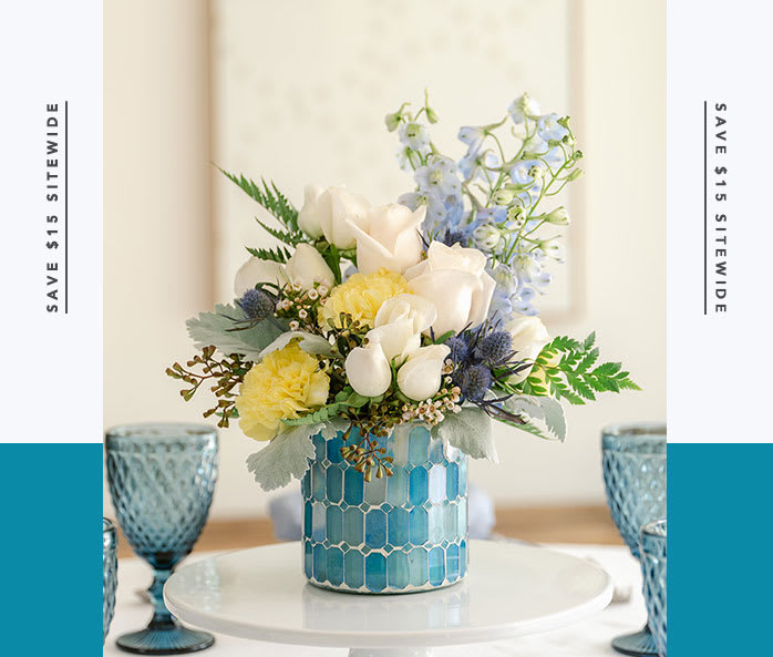 Teleflora's Dreaming of Blue Bouquet