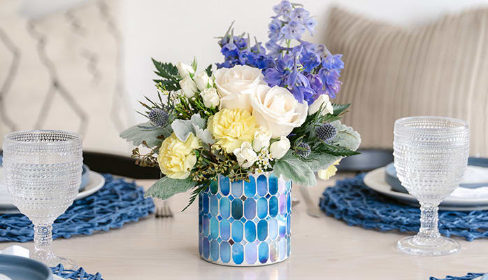 Teleflora's Dreaming of Blue Bouquet