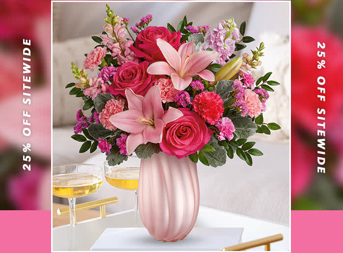 Teleflora's Rosy Swirls Bouquet