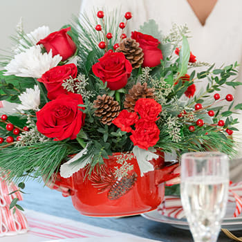 Teleflora's Vintage Stoneware Centerpiece